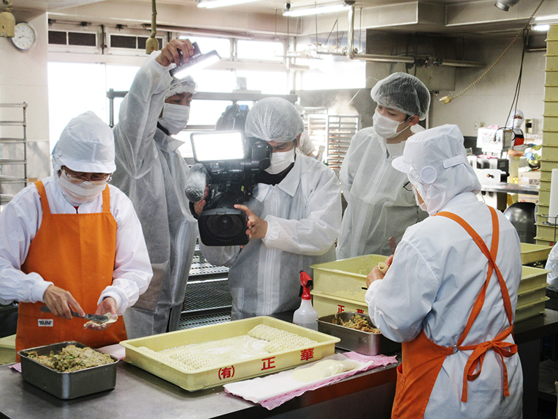 グットモーニングで特集された　横浜の肉まん　工場直売所