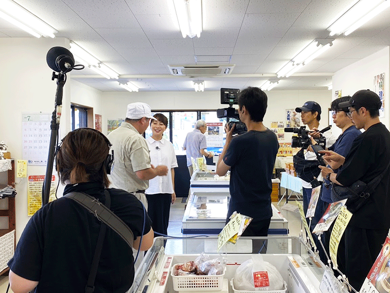 テレビ朝日　夕方のニュース　肉まんの工場直売所